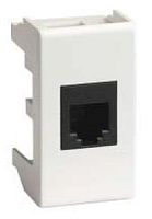 Розетка компьютерная для кабель-канала DKC Viva 1-м. 1 мод. RJ45 5е белый 45038 картинка